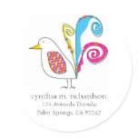 Whimsical Bird Address Labels stickers