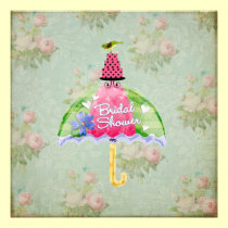Whimsical Bird Bridal Shower invitation invitations