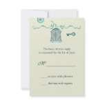 Whimsical Birdcage Wedding RSVP Card invitations