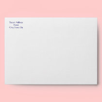 Whimsical Blue and Black Flowers Envelope envelopes