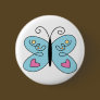 Whimsical Blue Butterfly with heart Wings