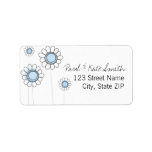 Whimsical Blue Daisies labels