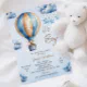 Whimsical Blue Hot Air Balloon Baby Boy Shower Invitation Zazzle