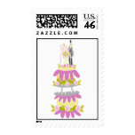 Whimsical Bride Groom Cake Postage Stamp