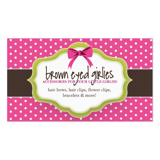 Whimsical Business Card (front side)