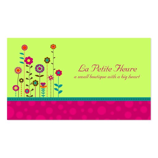 Whimsical Business Cards (front side)