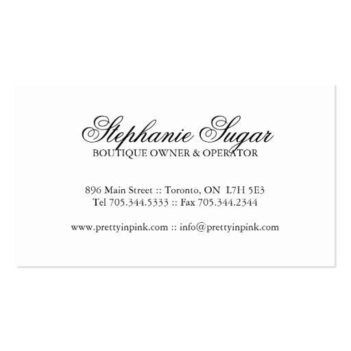 Whimsical Business Cards (back side)