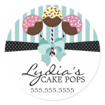 Whimsical Cake Pops Bakery Stickers