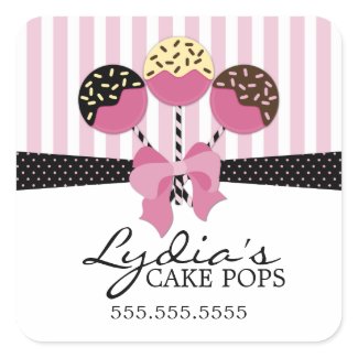 Whimsical Cake Pops Bakery Stickers sticker