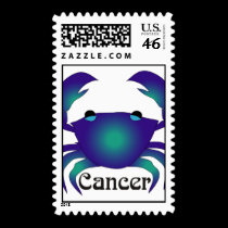 Whimsical Cancer Postage Stamps