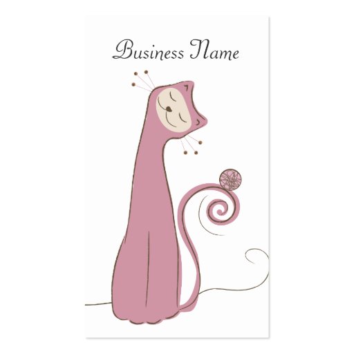 Whimsical Cat Business Card (back side)