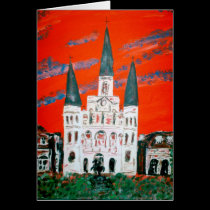 Whimsical Cathedral in Red cards