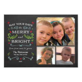 Whimsical Chalkboard Holiday Photo Card (Groupon)