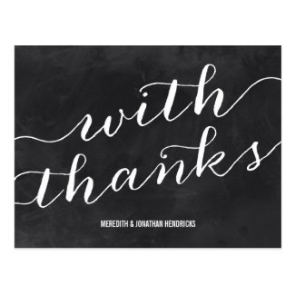 Whimsical Chalkboard Thank You Postcards