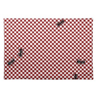 Whimsical Checkerboard & Ants Place Mat