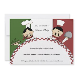 Whimsical Chef Dinner Party Invite Whimsical Chef Dinner Party Invite