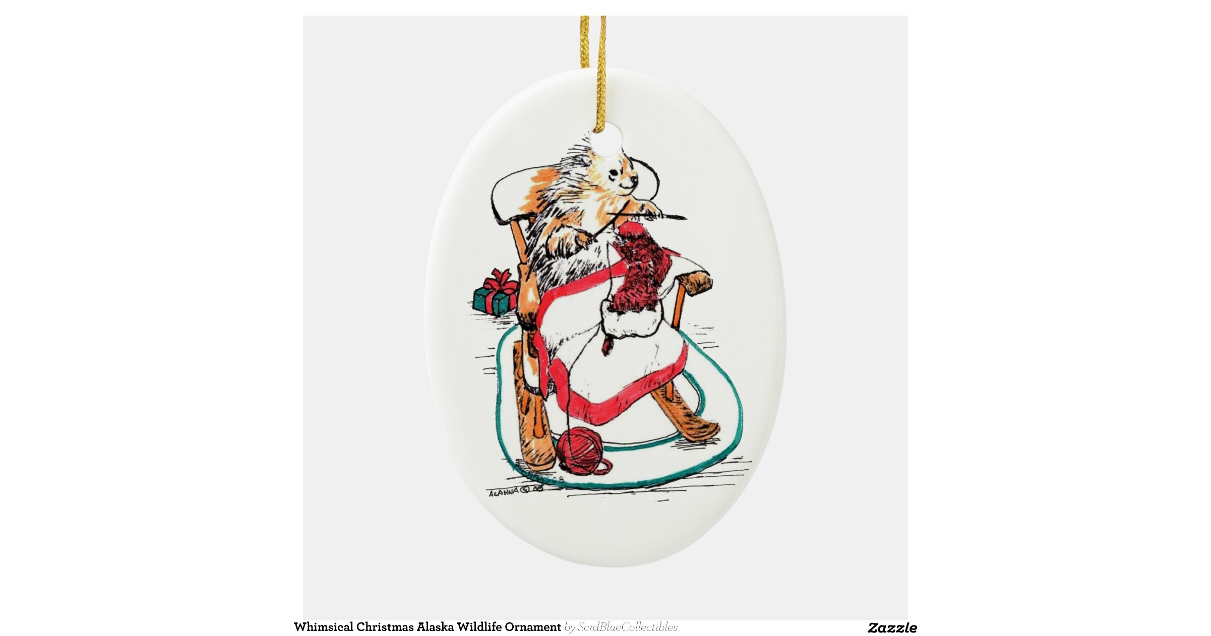 whimsical christmas alaska wildlife ornament whimsical christmas alaska wildlife ornament