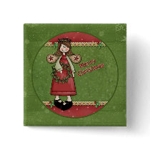 Whimsical Christmas angel buttons