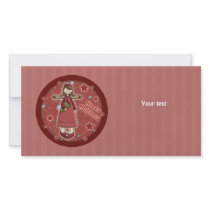 Whimsical Christmas angel with gift photo cards by Christmas_Store Whimsical Christmas angel with gift photo cards