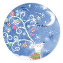 Whimsical Christmas Gift Tags - Blue stickers