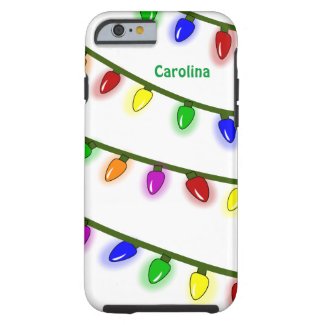 Whimsical Christmas Lights Custom Name iPhone 6 ca