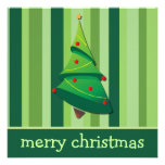 Whimsical Christmas Tree Flat Cards Personalized Announcements
