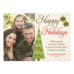 Whimsical Christmas Tree Holiday Photo Card