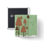 Whimsical Christmas Trees Button