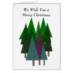 Whimsical Christmas Trees Greeting Card