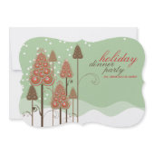 Whimsical Christmas Trees Holiday Party Invitation invitation