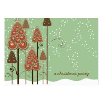 Whimsical Christmas Trees Mini Invite / Thank You/ business cards by fat_fa_tin Whimsical Christmas Trees Mini Invite / Thank You/ business cards