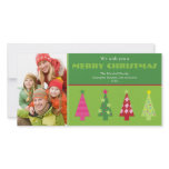 Whimsical Christmas Trees Photocard (green) Photo Cards
