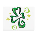 Whimsical clover postcards