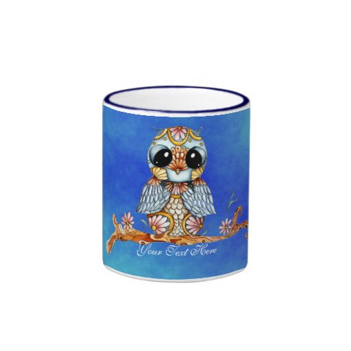 Whimsical Colorful Owl Customizable Coffee Mug Zazzle
