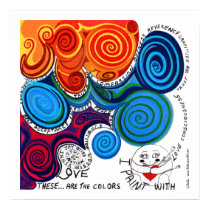 Whimsical, Colorful Print -Uplifting, Positive ART