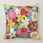 Whimsical Colorful Spring Flowers Garden MoJo Pill american mojo pillows