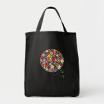 Whimsical Colorful Spring Flowers Pop Tree Nature bags