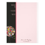 Whimsical Colorful Spring Flowers Pop Tree Nature letterhead