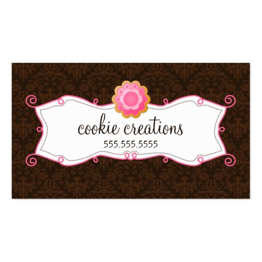 Whimsical Cookie Bakery Business Cards (front side)