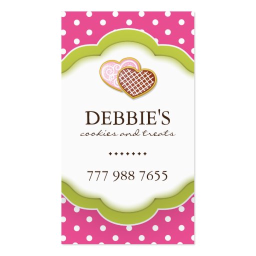Whimsical Cookie Business Cards (front side)
