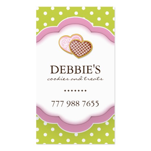 Whimsical Cookie Business Cards (front side)