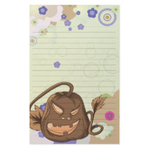 whimsical creepy halloween pumkin vector bliss personalized stationery