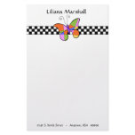 Whimsical Cubism Butterfly Stationery