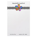 Whimsical Cubism Flower Stationery