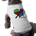 Whimsical Cubism Heart Pet Clothing