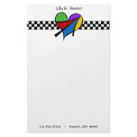 Whimsical Cubism Heart Stationery