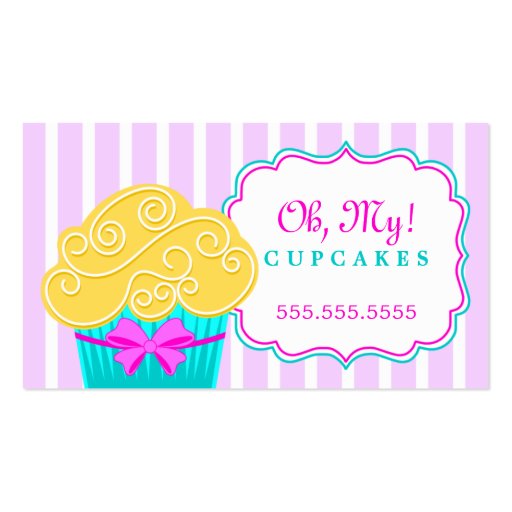 Whimsical Cupcake Bakery Business Cards
