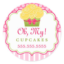 Whimsical Cupcake Bakery Stickers