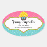 Whimsical Cupcake Bakery Stickers