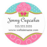 Whimsical Cupcake Bakery Stickers